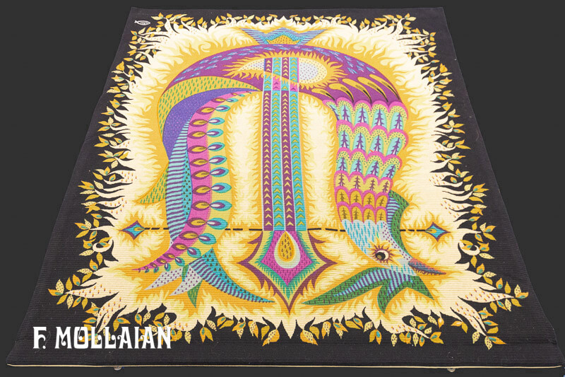 Textile Vintage de la Creuse française Signé MRAY (Maurice Ray 1863-1936) n°:42530368